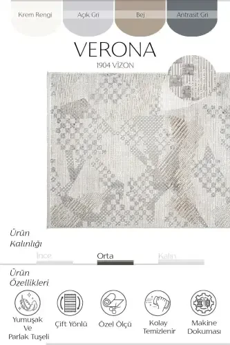 Verona 1904 Mink Hall Carpet Corridor Cut Runner Soft Texture Non-slip Dust-free Woven Machine Carpet-Mink 3 - COOL HALI (1)