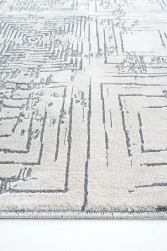 Verona 1908 Cream Salon Rug Corridor Cut Runner Soft Texture Non-Slip Dustproof Woven Machine Rug-Cream - 7