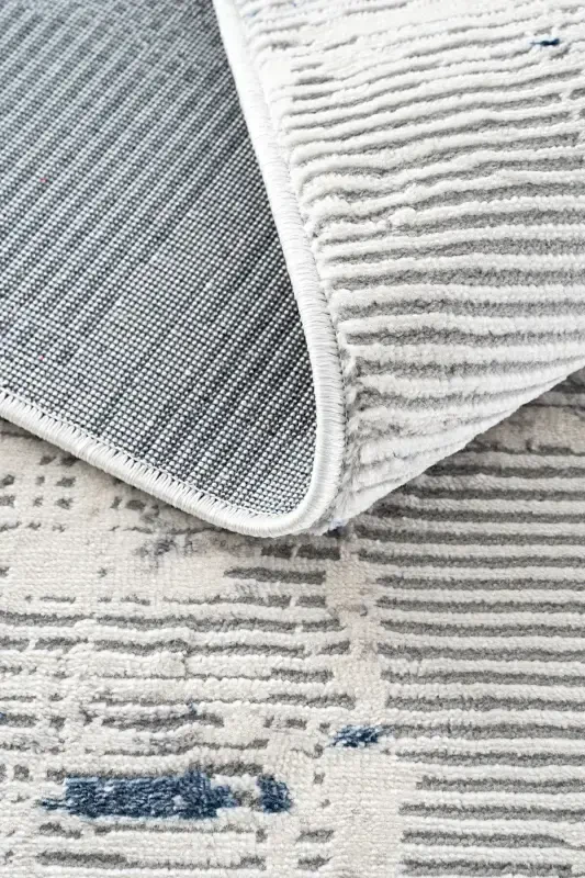 Verona 1909 Mavi Salon Halısı Koridor Kesme Yolluk Yumuşak Doku Kaymaz Tozumaz Dokuma Makine Halısı-Mavi - COOL HALI