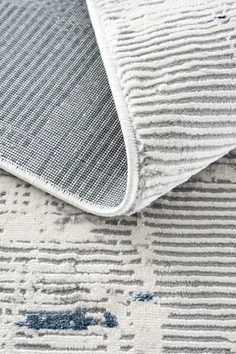 Verona 1909 Mavi Salon Halısı Koridor Kesme Yolluk Yumuşak Doku Kaymaz Tozumaz Dokuma Makine Halısı-Mavi - 1