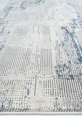 Verona 1909 Mavi Salon Halısı Koridor Kesme Yolluk Yumuşak Doku Kaymaz Tozumaz Dokuma Makine Halısı-Mavi - 8