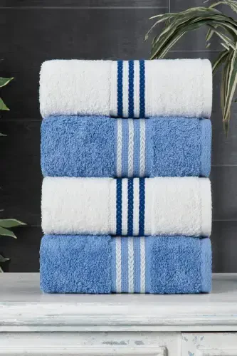 Veronica Small 4 dona sochiq to'plami 50x90 sm. - Indigo - CASNACK (1)