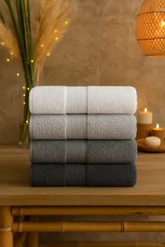 Veronica Small 4-Piece Towel Set 50x90 cm - 4