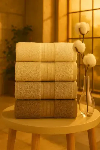 Veronica Small Набор полотенец из 4 штук 50x90 см - Кофе - CASNACK (1)