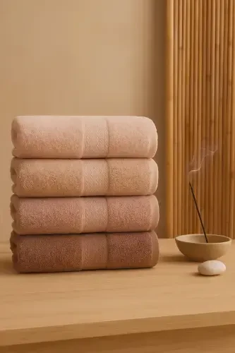 Veronica Small Towel Set of 4 50x90 cm - Powder - 2