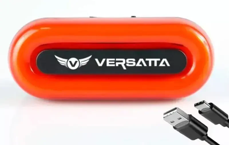 VERSATTA LED dubulg'a chirog'i, mototsikl dubulg'asi chirog'i, velosiped uchun orqa qizil xavfsizlik chirog'i, tungi sayr uchun ogohlantiruvchi qayta zaryadlanuvchi chiroq Type-C kabeli bilan - 3