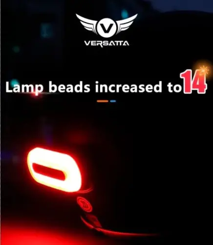 VERSATTA LED Helmet Light, Motorcycle Helmet Light, Bike Bicycle Rear Red Safety Light for Night Riding, Warning Tail Rechargeable Light with Type-C Cable - 5