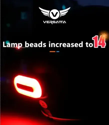 VERSATTA LED Helmet Light, Motorcycle Helmet Light, Bike Bicycle Rear Red Safety Light for Night Riding, Warning Tail Rechargeable Light with Type-C Cable - 5