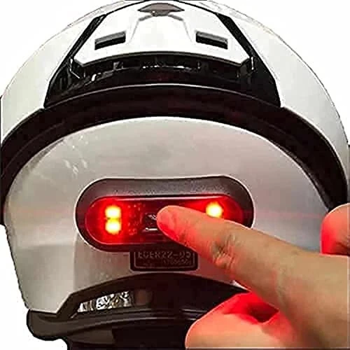 VERSATTA LED Motorcycle Helmet Light, Bike Bicycle Rear Red Safety Light, Helmet Light, Warning Tail Lights, Helmet Light for Night Riding with USB Chargeable Cable Small - VERSATTA