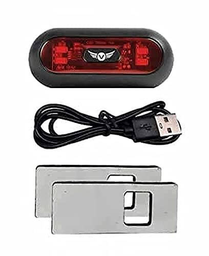 VERSATTA LED Motorcycle Helmet Light, Bike Bicycle Rear Red Safety Light, Helmet Light, Warning Tail Lights, Helmet Light for Night Riding with USB Chargeable Cable Small - 2