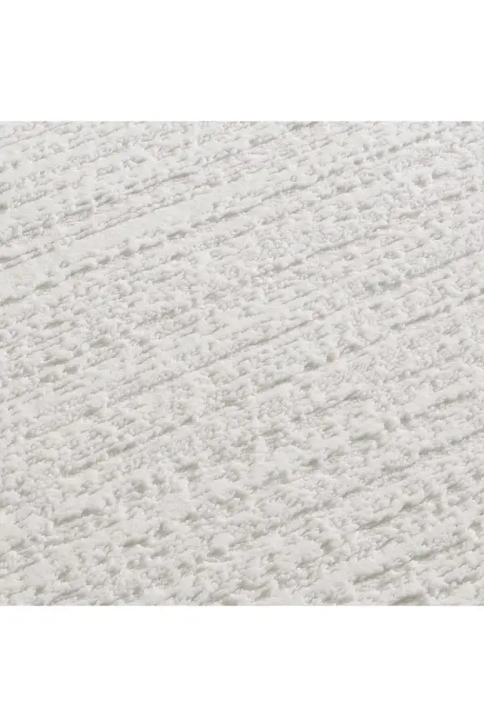 Versay Collection Modern Woven Hallway Runner Woven Machine Made Carpet - Cream Beige - 4