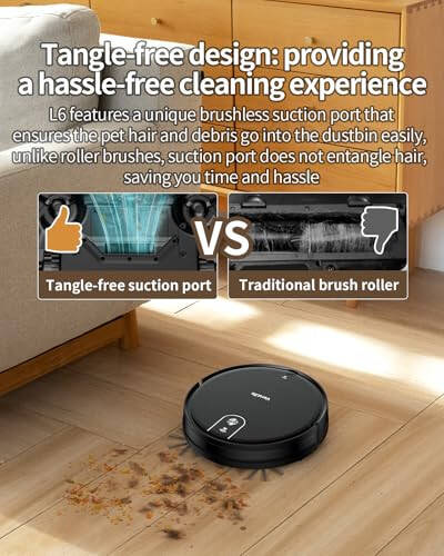 VersLife Robot Vacuum and Mop Combo, 2 in 1 Robotic Vacuum Cleaner with 3000Pa Suction, Remote/APP/Voice Control, Schedule Clean and Automatic Recharge, Ideal for Hard Floor, Carpet, Pet Hair - 3