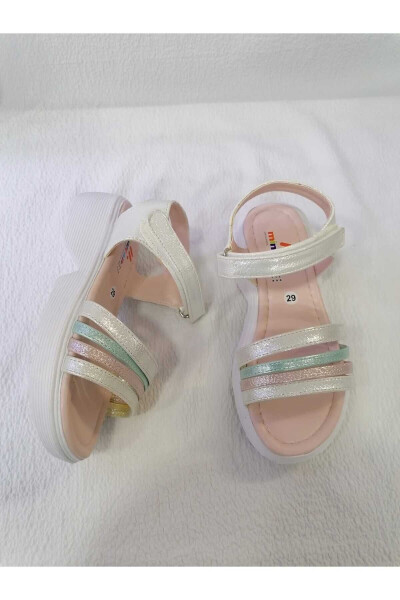 Very Light Sole Colorful Girls Sandals - ÖZGÜR KIDS (1)