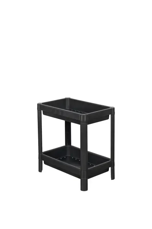 Vesken 2-Tier Under Sink Kitchen Bathroom Organizer Rack Unit (BLACK) - 2