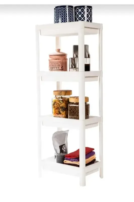 Vesken 3-Compartment Bathroom Shelf Unit White - 3