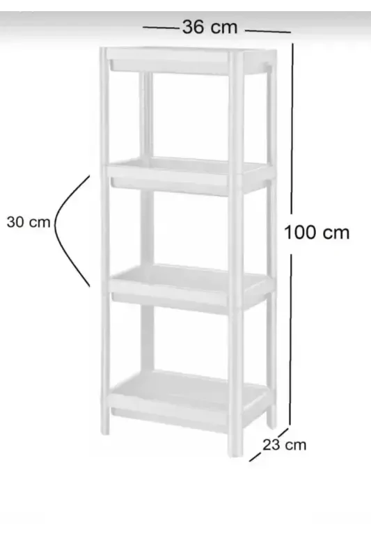 Vesken 3-Compartment Bathroom Shelf Unit White - 5
