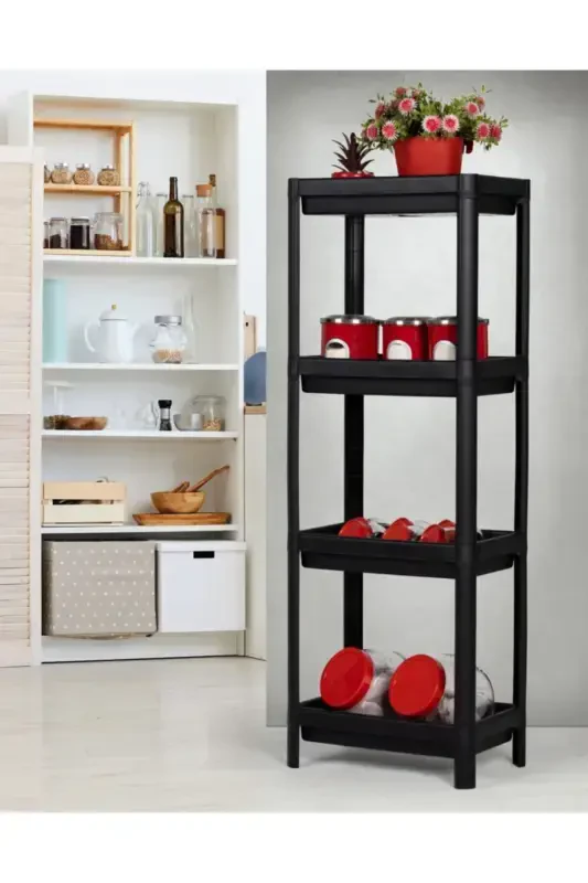 Vesken 3-tier Bathroom Shelf Unit Black-Black - 1