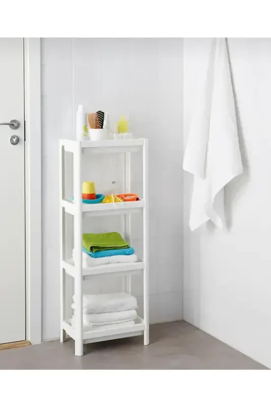 Vesken 4 Katlı Mutfak Banyo Düzenleyici Raf Ünitesi (BEYAZ) - 3