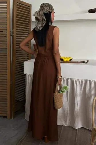 Vest Front Tie Long Skirt Suit 10192 - 4