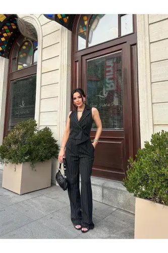Vest Pants Pocket Suit Dress - 5