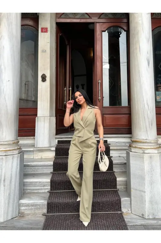 Vest Pants Pocketed Suit-ÇAĞLA - 2