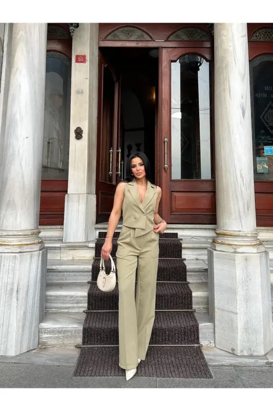 Vest Pants Pocketed Suit-ÇAĞLA - 3