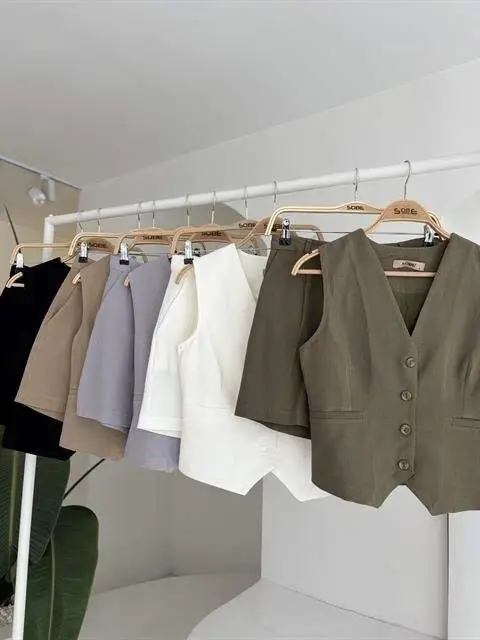 Vest Shorts Flamed Linen Set 10133-17 - 8