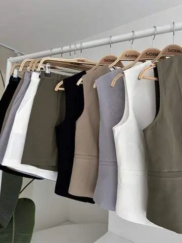 Vest Shorts Flamed Linen Set 10133-17 - 11