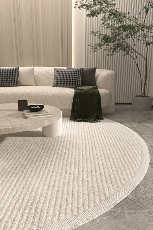 Vetrina 3601 Cream Soft Texture Carpet Rug Living Room Kitchen Corridor Cut Runner Round Machine Carpet - 4