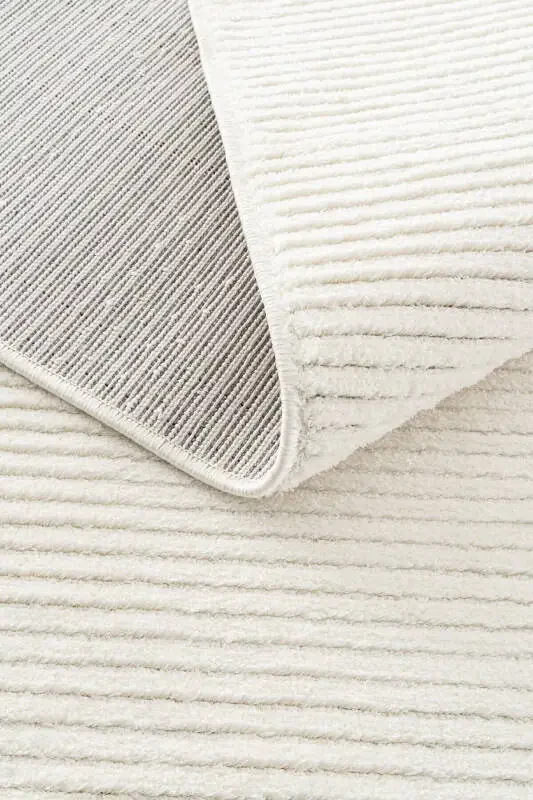 Vetrina 3601 Krem Yumuşak Dokulu Halı Kilim Salon Mutfak Koridor Kesme Yolluk Dokuma Makine Halısı-Krem - 8