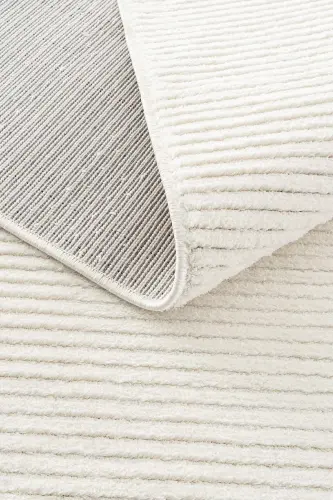 Vetrina 3601 Krem Yumuşak Dokulu Halı Kilim Salon Mutfak Koridor Kesme Yolluk Dokuma Makine Halısı - Krem - 8
