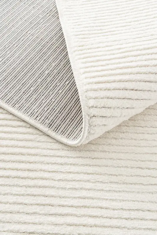 Vetrina 3601 Krem Yumuşak Dokulu Halı Kilim Salon Mutfak Koridor Kesme Yolluk Dokuma Makine Halısı - Krem - 8