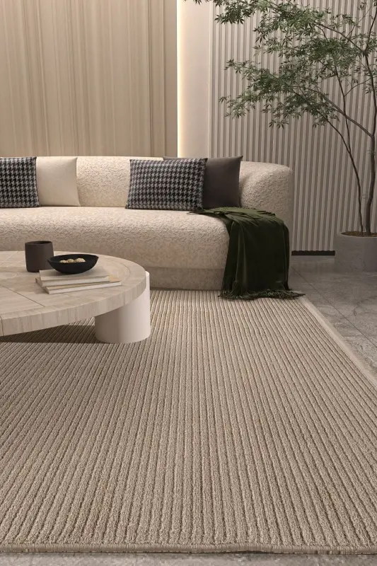 Vetrina 3602 Mink Soft Touch Carpet Rug Living Room Kitchen Hallway Cut Runner Woven Machine Carpet-Mink - 5