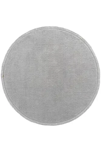Vetrina 3603 Gray Soft Texture Rug Carpet Living Room Kitchen Hallway Cut Runner Round Machine Carpet-Gray - COOL HALI (1)