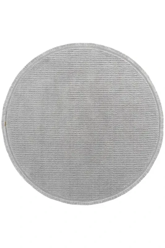 Vetrina 3603 Gray Soft Texture Rug Carpet Living Room Kitchen Hallway Cut Runner Round Machine Carpet-Gray - 2
