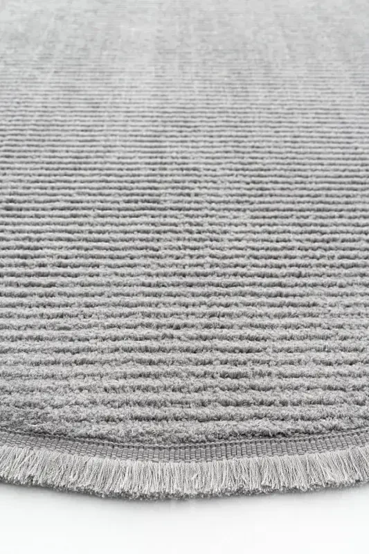 Vetrina 3603 Gray Soft Texture Rug Carpet Living Room Kitchen Hallway Cut Runner Round Machine Carpet-Gray - 6