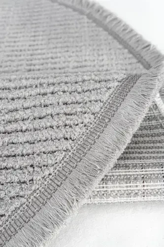 Vetrina 3603 Gray Soft Texture Rug Carpet Living Room Kitchen Hallway Cut Runner Round Machine Carpet-Gray - 7