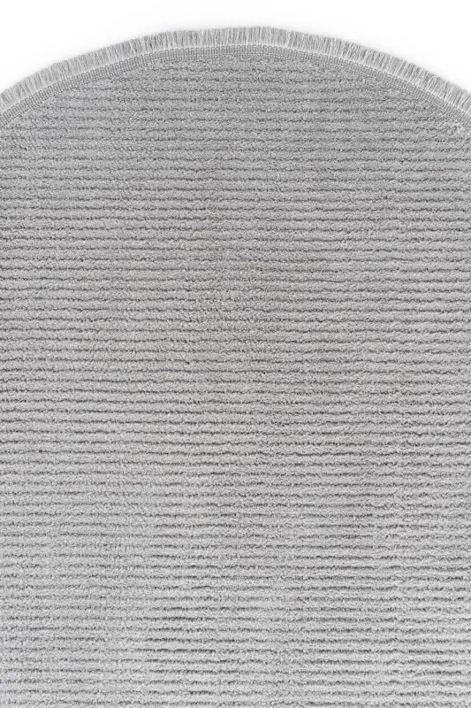 Vetrina 3603 Gri Yumuşak Doku Halı Kilim Salon Mutfak Koridor Kesme Yolluk Yuvarlak Makine Halısı-Gri - 4