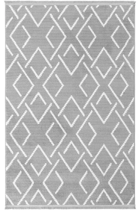 Vetrina 3605 Gray Soft Touch Carpet Rug Living Room Kitchen Hallway Cut Runner Woven Machine Carpet-Gray 2 - 2