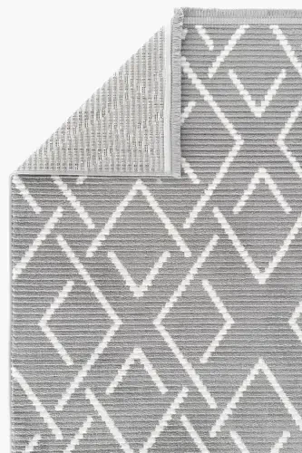 Vetrina 3605 Gray Soft Touch Carpet Rug Living Room Kitchen Hallway Cut Runner Woven Machine Carpet-Gray 2 - 4