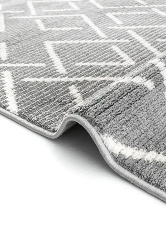 Vetrina 3605 Gray Soft Touch Carpet Rug Living Room Kitchen Hallway Cut Runner Woven Machine Carpet-Gray 2 - 5