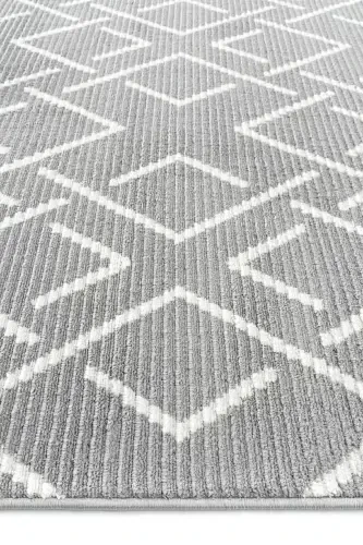 Vetrina 3605 Gray Soft Touch Carpet Rug Living Room Kitchen Hallway Cut Runner Woven Machine Carpet-Gray 2 - 6