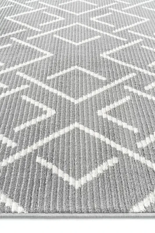 Vetrina 3605 Gray Soft Touch Carpet Rug Living Room Kitchen Hallway Cut Runner Woven Machine Carpet-Gray 2 - 6