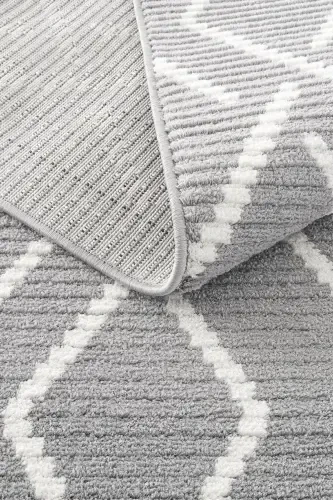 Vetrina 3605 Gray Soft Touch Carpet Rug Living Room Kitchen Hallway Cut Runner Woven Machine Carpet-Gray 2 - 7