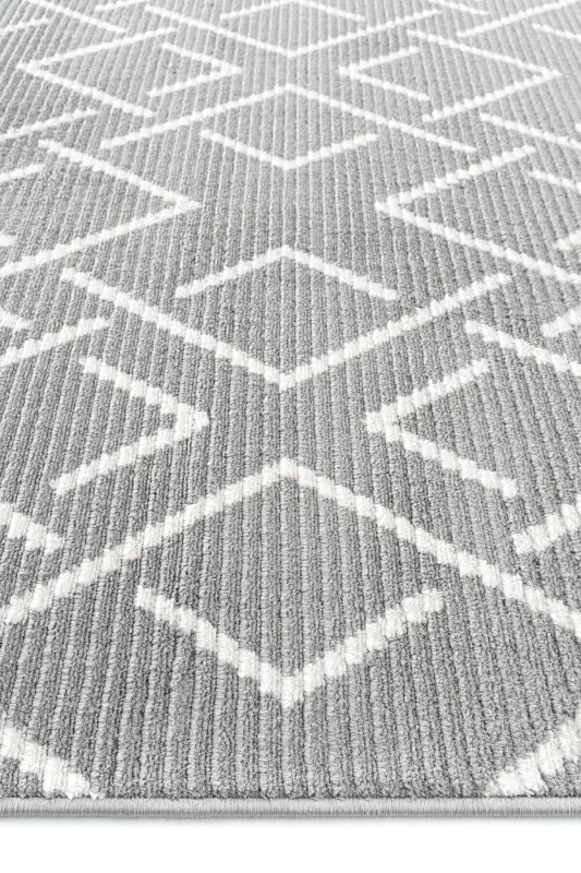 Vetrina 3605 Gray Soft Touch Carpet Rug Living Room Kitchen Hallway Cut Runner Woven Machine Carpet-Gray 2 - 7
