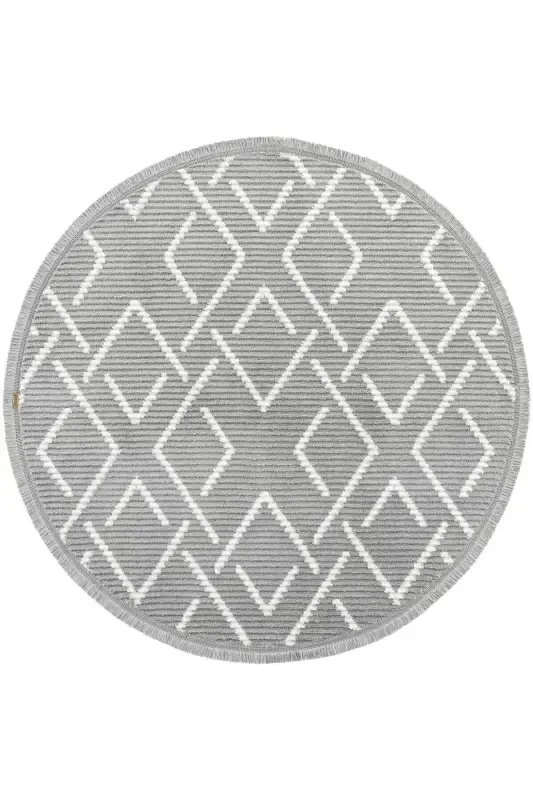 Vetrina 3605 Grey Soft Texture Rug Carpet Living Room Kitchen Hallway Cut Runner Round Machine Carpet-Grey 1 - 2