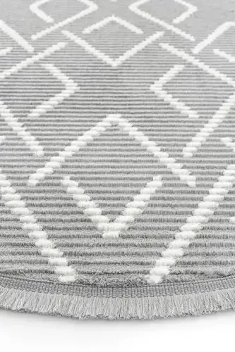 Vetrina 3605 Grey Soft Texture Rug Carpet Living Room Kitchen Hallway Cut Runner Round Machine Carpet-Grey 1 - 6