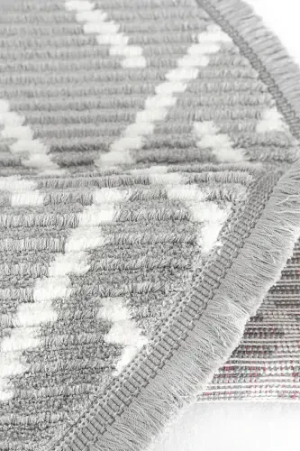 Vetrina 3605 Grey Soft Texture Rug Carpet Living Room Kitchen Hallway Cut Runner Round Machine Carpet-Grey 1 - 7