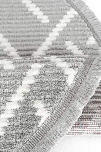 Vetrina 3605 Grey Soft Texture Rug Carpet Living Room Kitchen Hallway Cut Runner Round Machine Carpet-Grey 1 - 14