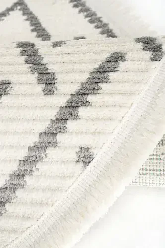 Vetrina 3609 Cream Soft Texture Rug Kilim Living Room Kitchen Corridor Cut Runner Round Machine Carpet-Cream 1 - 7